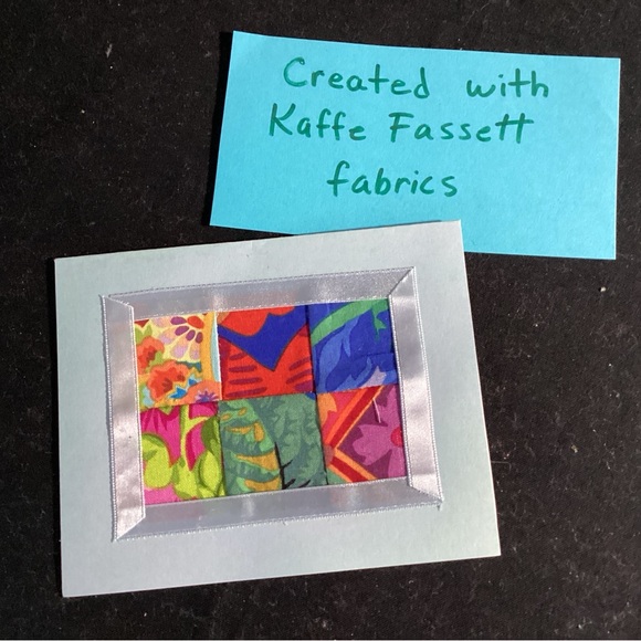 Handmade Kaffe Fassett Blank Cards Set 3 - Picture 4 of 4